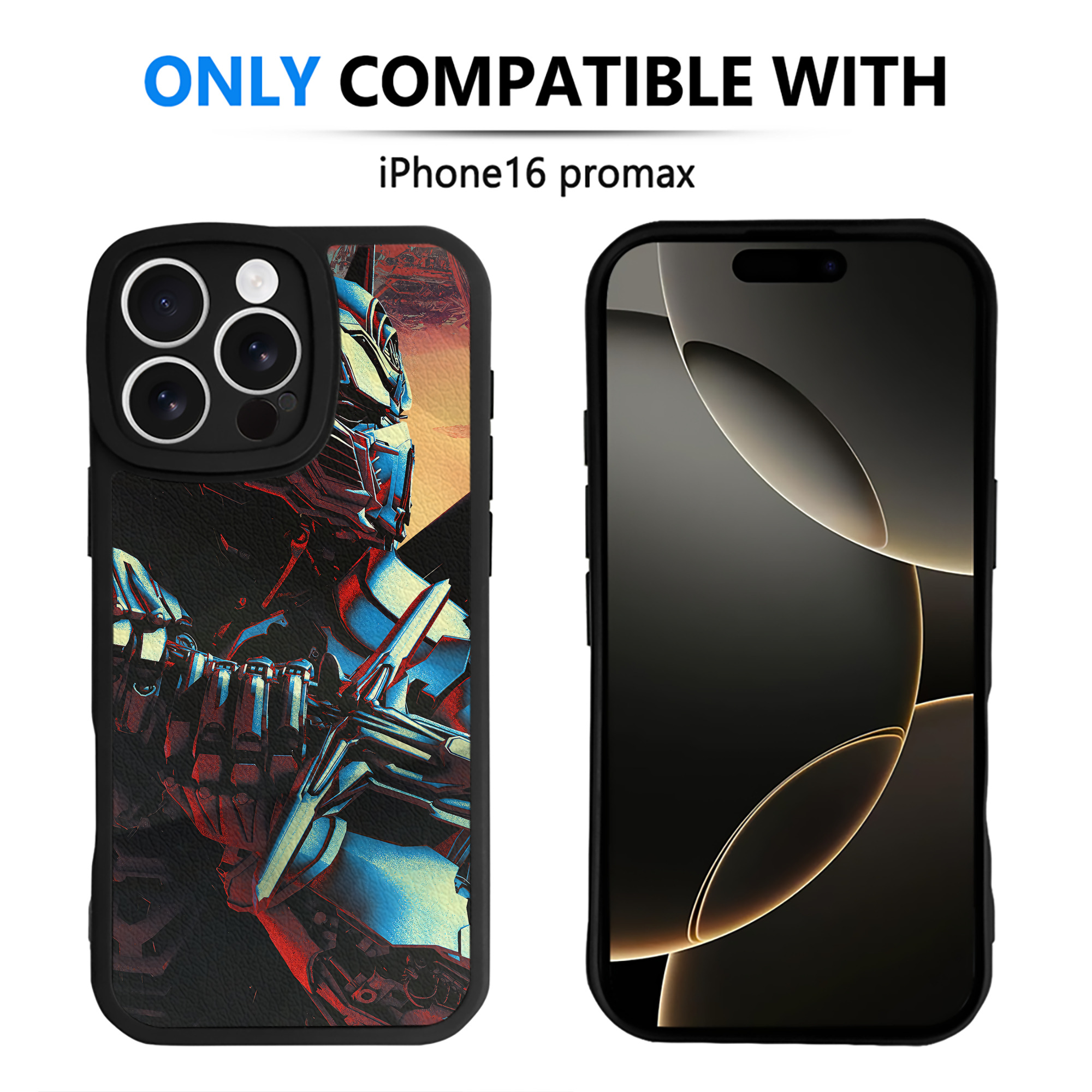 （画像用） Transformers トランスフォーマー 【iPhone 16シリーズ対応】シリコンスマホケース（レザー調） 材質：シリコン